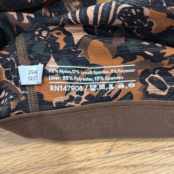 Outdoor Voices Abstract Floral Sports Bra Crop Top - Picture 7 of 7